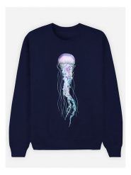 WOOOP Bluza "Space Jelly" w kolorze granatowym rozmiar: S. Niebieskie bluzy Wooop, s, bez wzorów, bez kaptura. Za 100.99 zł.