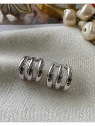 Luseera Pozłacane kolczyki-półkreole rozmiar: onesize. Szare kolczyki Luseera, pozłacane. Za 34.99 zł.