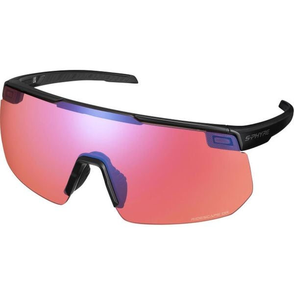 Brille S-PHYRE 2 Ridescape Off-Road, czarny matowy. Czarne okulary przeciwsłoneczne Shimano, bez wzorów, z mikrofibry. Za 799.90 zł.