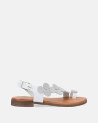 SANDAŁY - JAPONKI Z POŁYSKUJĄCĄ APLIKACJĄ 5363 VA-DE BIA-A. Sandały Venezia, z aplikacjami, ze skóry, bez obcasa, bez zapięcia. Za 389.00 zł.