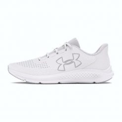 Damskie buty do biegania Under Armour Charged Pursuit 3 Big Logo. Białe buty do biegania Under Armour, bez wzorów, bez zapięcia, do biegania. Za 278.50 zł.