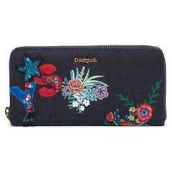 Desigual Portfel Damski Ciemnoniebieski Surprise Fiona. Portfele marki Desigual. W wyprzedaży za 214.00 zł.