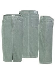 Eight2Nine Spódnica sztruksowa w kolorze miętowym rozmiar: L. Zielone spódnice Eight2Nine, na co dzień, l, z aplikacjami, ze skóry, klasyczne, midi, proste. Za 96.37 zł.