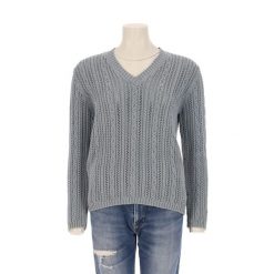 Second life - Jasnoniebieski sweter damski - Stan bardzo dobry. Niebieskie swetry Ralph Lauren, bez wzorów, bez ramiączek. Za 127.76 zł.