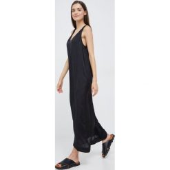 Dkny sukienka P2DBTN10 kolor czarny maxi prosta. Czarne sukienki DKNY, na co dzień, m, bez wzorów, z tkaniny, bez kołnierzyka, bez ramiączek, maxi, proste. Za 669.99 zł.