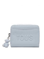 TOUS Portfel Back To Basics 2002374133 Niebieski jasny. Niebieskie portfele tous, bez wzorów, ze skóry. Za 379.99 zł.