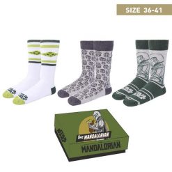 Skarpetki Cerda Star Wars Mandalorian (x3). Zielone skarpetki CERDA, bez wzorów, z materiału. Za 147.50 zł.
