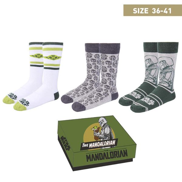 Skarpetki Cerda Star Wars Mandalorian (x3). Zielone skarpetki CERDA, bez wzorów, z materiału. Za 147.50 zł.