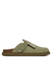 D.Franklin Klapki DFSH407002 Khaki. Brązowe klapki D.Franklin, bez wzorów, ze skóry, bez obcasa, bez zapięcia. Za 459.99 zł.