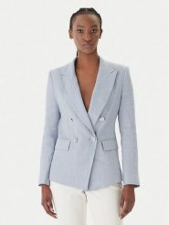 Marella Marynarka Bussola 2613041181 Błękitny Regular Fit. Niebieskie marynarki i żakiety Marella, bez wzorów, z wiskozy, bez ramiączek. Za 1,719.00 zł.