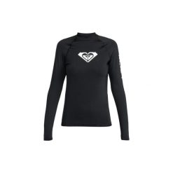 Koszulka do pływania damska ROXY Whole Hearted. Czarne bikini Roxy, bez wzorów, z elastanu, sportowe. Za 88.99 zł.