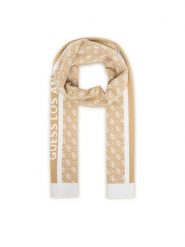 Guess Szalik W4BZ22 Z3JD2 Beżowy. Brązowe szaliki i kominy Guess, z aplikacjami, z poliesteru. Za 234.99 zł.