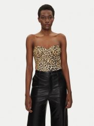 NORMA KAMALI Body Mio KK324XPL300656 Brązowy Slim Fit. Brązowe body i gorsety Norma Kamali, bez wzorów, z syntetyku, bez ramiączek. Za 699.99 zł.