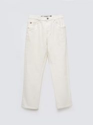 Jeansy damskie z prostą nogawką białe Avril Cropped 818. Białe jeansy BIG STAR, l, bez wzorów, z denimu, klasyczne, z podwyższonym stanem. Za 299.99 zł.