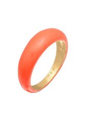 Elli Damska obrączka do łączenia z emalią pomarańczową w pozłacanym srebrze 925 Sterling Silver Pierścionki 1 ct Damski. Brązowe pierścionki Elli, pozłacane. Za 333.99 zł.