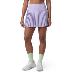 Damskie spódnico-spodenki do gry w padla Padel Siroko Lagrima-W Lavender. Niebieskie szorty sportowe SIROKO, bez wzorów, z materiału, tenisowe. Za 216.00 zł.