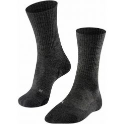 Skarpetki damskie Falke TK2 Wool. Szare skarpetki Falke, bez wzorów, z materiału. Za 127.60 zł.