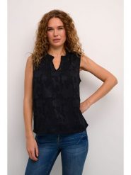 Cream Top w kolorze czarnym rozmiar: 42. Czarne topy Cream, bez wzorów, z koronki, bez kołnierzyka, bez ramiączek. Za 86.99 zł.