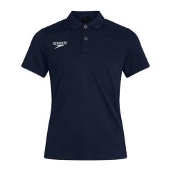 Koszulka T-Shirt damski Speedo Club Dry Polo. Niebieskie t-shirty sportowe Speedo, uniwersalny, bez wzorów, z bawełny, bez ramiączek, na fitness i siłownię. Za 86.24 zł.