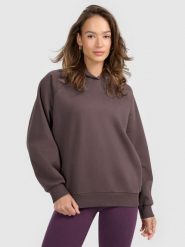 4F Bluza dresowa nierozpinana z kapturem damska - brązowa S. Brązowe bluzy z kapturem 4f, s, bez wzorów, z dresówki, z kapturem. Za 159.99 zł.