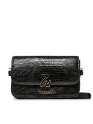 Zadig & Voltaire Torebka Zv Initiale Le Mini Embossed I LWBA02215 Czarny. Czarne listonoszki Zadig & Voltaire, bez wzorów, ze skóry, bez dodatków. Za 1,829.00 zł.