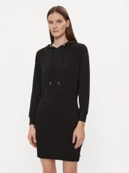 DKNY Sport Sukienka dzianinowa DP3D4832 Czarny Relaxed Fit. Czarne sukienki DKNY Sport, xl, bez wzorów, z dzianiny, sportowe, bez kołnierzyka, bez ramiączek, sportowe. Za 269.99 zł.