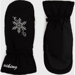 Viking Rękawiczki damskie kolor czarny. Czarne rękawiczki Viking, bez wzorów. Za 99.99 zł.