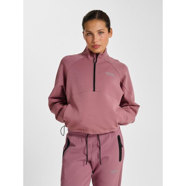 Bluza damska Hummel Tech Boxy. Fioletowe bluzy Hummel, na zimę, s, bez wzorów, eleganckie, bez ramiączek, bez kaptura. Za 303.00 zł.