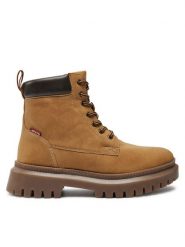 Levi's® Trapery Lennox 235878-794 Beżowy. Brązowe traperki bez wzorów, ze skóry, bez obcasa, bez zapięcia. Za 329.99 zł.