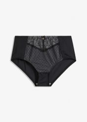 Figi modelujące. Czarne bielizna modelująca bonprix, bez wzorów. Za 49.99 zł.