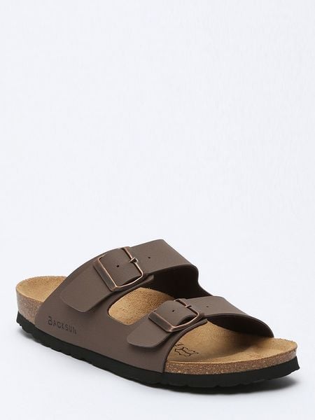 BACKSUN Klapki "Bali" w kolorze jasnobrązowym rozmiar: 41. Brązowe klapki Backsun, bez wzorów, klasyczne, z otwartym noskiem, bez obcasa, bez zapięcia. Za 118.56 zł.