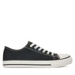 Trampki DeeZee. Czarne trampki DeeZee, bez wzorów, bez zapięcia. Za 79.99 zł.