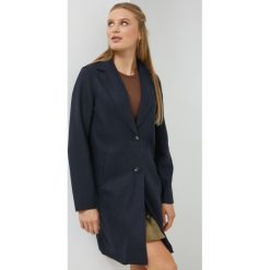 Only płaszcz damski kolor granatowy przejściowy. Niebieskie płaszcze ONLY, l, bez wzorów, klasyczne, bez kaptura. Za 279.99 zł.