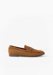 Loafersy. Brązowe baleriny bonprix, bez wzorów, bez obcasa, bez zapięcia. Za 94.99 zł.