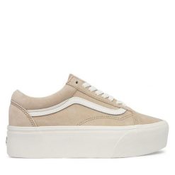 Tenisówki Vans. Brązowe trampki Vans, bez wzorów, bez zapięcia, vans old skool. Za 449.99 zł.