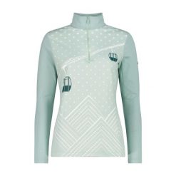 Damski bawełniany sweter z golfem CMP Softech. Niebieskie swetry CMP, m, bez wzorów, z bawełny, sportowe, bez ramiączek. Za 299.70 zł.