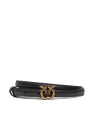 Pinko Pasek na talię Love Berry H1 Belt PE 24 PLT01 102148 A0F1 Czarny. Czarne paski Pinko, bez wzorów, ze skóry. Za 269.99 zł.