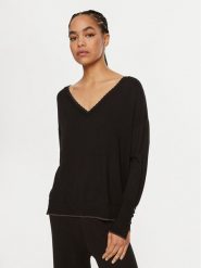 Liu Jo Sweter WF4009 Czarny Reglan Fit. Czarne swetry Liu Jo, xs, bez wzorów, z syntetyku, bez ramiączek. Za 599.99 zł.