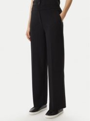 Calvin Klein Spodnie materiałowe LV044F648G Czarny Regular Fit. Czarne spodnie materiałowe Calvin Klein, bez wzorów, z materiału. Za 449.99 zł.