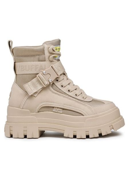 Buffalo Trzewiki Aspha Com1 BN16220651 Beżowy. Brązowe botki Buffalo, bez wzorów, bez obcasa, na płaskiej podeszwie, bez zapięcia. Za 529.99 zł.