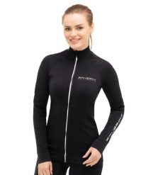 Bluza dresowa termoaktywna rozpinana damska Brubeck Athletic. Czarne bluzy z kapturem Brubeck, m, bez wzorów, z dresówki, bez kaptura, do biegania. Za 239.99 zł.