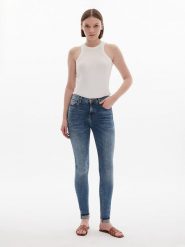 LTB Dżinsy "Amy" - Skinny fit - w kolorze granatowym rozmiar: W25/L30. Niebieskie jeansy LTB, l, z aplikacjami, ze skóry, klasyczne, z podwyższonym stanem. Za 74.99 zł.