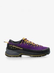 Buty podejściowe damskie La Sportiva TX4 Evo. Fioletowe buty trekkingowe La Sportiva, bez wzorów, z gumy, bez zapięcia, trekkingowe. Za 839.99 zł.