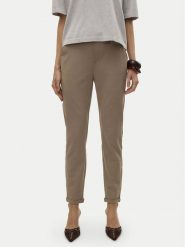 Vero Moda Chinosy Maya 10320549 Beżowy Regular Fit. Brązowe chinosy Vero Moda, bez wzorów, z wiskozy. Za 109.99 zł.
