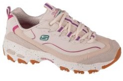 Buty sportowe Sneakersy damskie Skechers D'Lites - Bold Views. Brązowe buty treningowe Skechers, bez wzorów, z materiału, przed kostkę, bez zapięcia, trekkingowe. Za 279.00 zł.