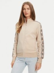 Guess Bluza V2YQ16 KB3P2 Beżowy Regular Fit. Brązowe bluzy Guess, xs, z aplikacjami, z bawełny, bez ramiączek, bez kaptura. Za 259.99 zł.