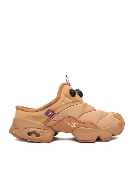 Reebok Klapki EO-INSTAPUMP FURY MULE 100230816 Beżowy. Brązowe klapki Reebok, bez wzorów, z materiału, bez obcasa, bez zapięcia. Za 554.99 zł.