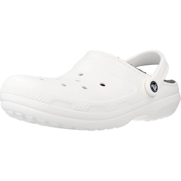 Sandały CROCS CLASSIC LINED CLOG Biały. Białe sandały Crocs, bez wzorów, z gumy, sportowe, bez obcasa, bez zapięcia. Za 264.99 zł.
