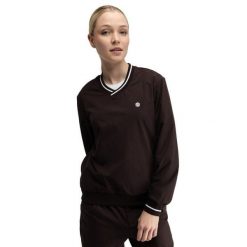 Damska przeciwwiatrowa bluza golfowa Siroko Stinger-W Dark Brown. Brązowe bluzy bez kaptura SIROKO, bez wzorów, prążkowane, bez kaptura, na golfa. Za 211.00 zł.