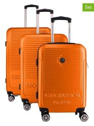 Geographical Norway 3-częściowy zestaw "Santiago" w kolorze pomarańczowym rozmiar: onesize. Pomarańczowe walizki Geographical Norway. Za 347.99 zł.